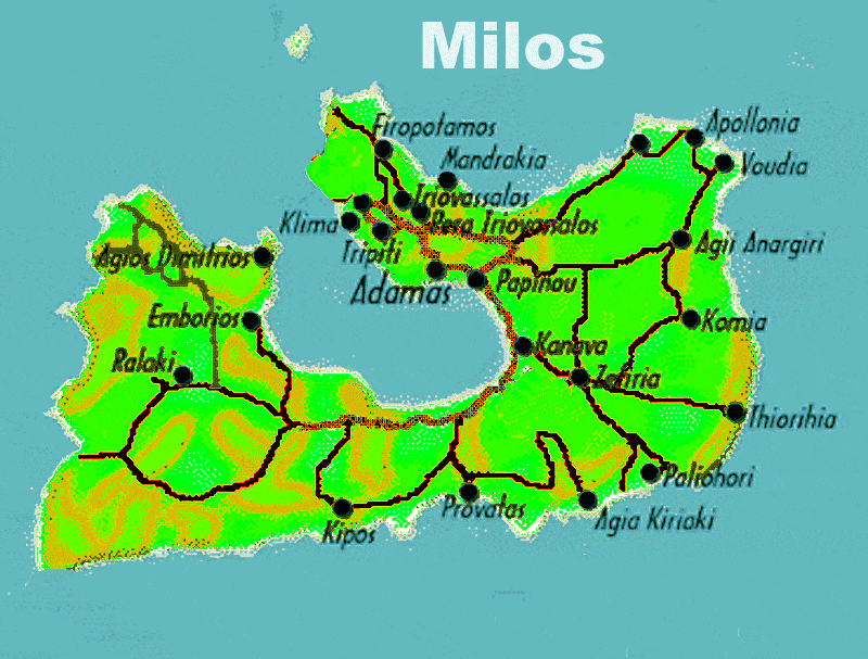 Milos mappa